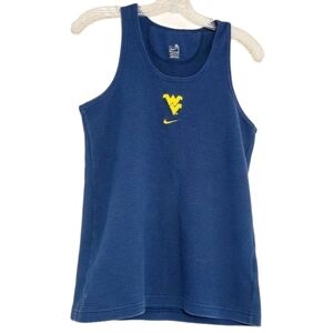 Nike Team | Women's Navy & Gold WV University Ribbed Tank Top (Size XL)